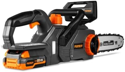 FUXTEC Akku Kettensäge 20V FX-E1KS20 – 10" Schwert für Garten- und Holzarbeiten, 5 m/s Kettengeschwindigkeit