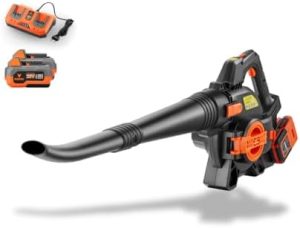 FUXTEC 40 Volt 2in1 Akku-Laubbläser/-Sauger Set – Leistungsstarker Laubhäcksler für müheloses Laubfahren im Garten!
