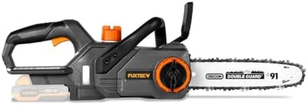FUXTEC Akku Kettensäge 20V FX-E1KS20 – 10" Schwert für Garten- und Holzarbeiten, 5 m/s Kettengeschwindigkeit