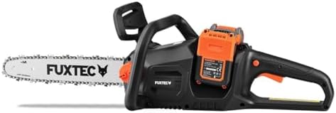 FUXTEC 40V Akku Kettensäge FX-E2KSSET – Leichte 14 Zoll, 15 m/s für effizientes Schneiden im Garten