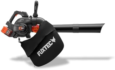 FUXTEC 40 Volt 2in1 Akku-Laubbläser/-Sauger Set – Leistungsstarker Laubhäcksler für müheloses Laubfahren im Garten!