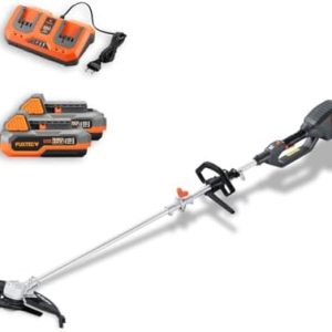 FUXTEC Akku Motorsense 2x20V FX-E2MSSET – Leichtes Gartengerät mit 25,5-35cm Schnittbreite für effizientes Rasenpflegen