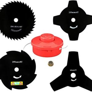 perfektGarten 4 scharfe Messer & Fadenspule für Fuxtec FX-FSR152, FX-MT152, FX-PS152 – Ideal für effizientes Freischneid