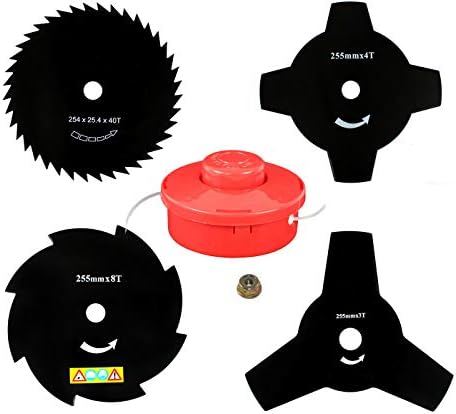 perfektGarten 4 scharfe Messer & Fadenspule für Fuxtec FX-FSR152, FX-MT152, FX-PS152 – Ideal für effizientes Freischneid