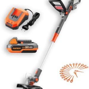 FUXTEC 20V Akku-Rasentrimmer FX-E1RT20 – Leicht, kabellos, ideal für präzise Rasenkantenpflege im Garten