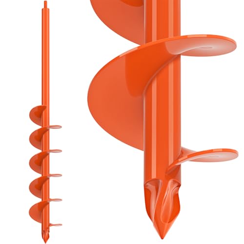 BeneLabel 2er Set Gartenbohrer für Pfostenlöcher - Spiraldurchmesser 23x4,1cm & 31x7,6cm, ideal für Blumenzwiebeln und Z