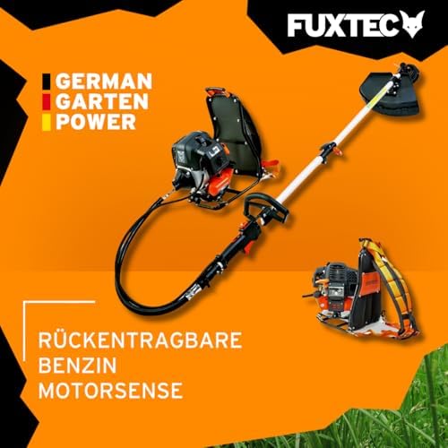 FUXTEC FX-MS152T Benzin Motorsense 2in1 Multitool - 52cc, 3 PS mit Rucksack für müheloses Trimmen!
