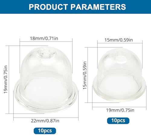 VooGenzek 2 Stück Universal Benzinfilter Kit für Freischneider, Trimmer und Mäher – Robuste Kraftstoffleitung mit Dichtu
