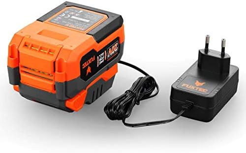 FUXTEC Li-Ion Doppel-Schnell-Ladegerät 2,4A für 20V Gartengeräte –Effizientes Laden für 2Ah & 4Ah Batterien