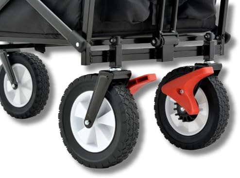 FUXTEC Bollerwagen FX-CT100 schwarz – faltbarer Transportwagen, 75kg, ideal für Kinder beim Strand, Ausflügen & Festival
