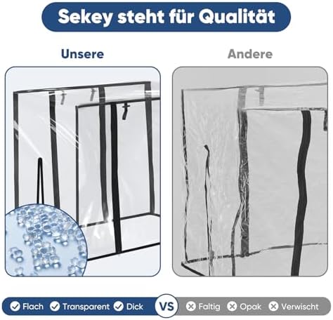 Sekey XXL Faltbarer Bollerwagen mit Dach – 150L, 150KG, ideal für Strand & Camping-Ausflüge, Schwarz