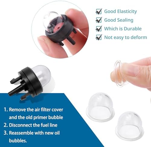 VooGenzek 2 Stück Universal Benzinfilter Kit für Freischneider, Trimmer und Mäher – Robuste Kraftstoffleitung mit Dichtu