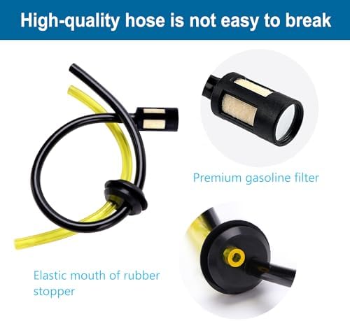 VooGenzek 2 Stück Universal Benzinfilter Kit für Freischneider, Trimmer und Mäher – Robuste Kraftstoffleitung mit Dichtu