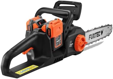 FUXTEC 40V Akku Kettensäge FX-E2KSSET – Leichte 14 Zoll, 15 m/s für effizientes Schneiden im Garten