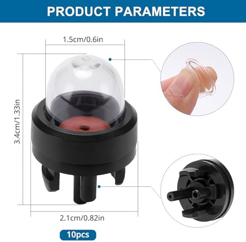 VooGenzek 2 Stück Universal Benzinfilter Kit für Freischneider, Trimmer und Mäher – Robuste Kraftstoffleitung mit Dichtu