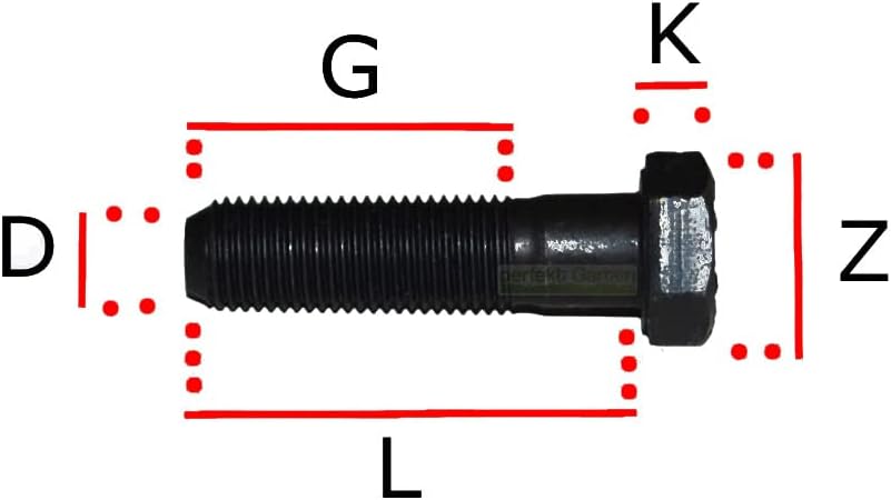 Fuxtec 51 mm Ø 3/8" Schraube für RM-Serie Rasenmäher - Robuste Messersicherung für effizientes Mähen