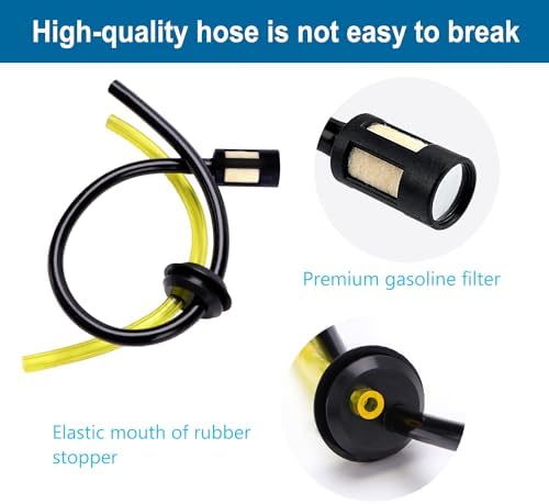 VooGenzek 2 Stück Universal Benzinfilter Kit für Freischneider, Trimmer und Mäher – Robuste Kraftstoffleitung mit Dichtu