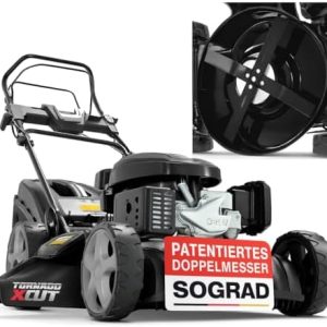 Benzin Rasenmäher 5IN1 mit 6,5 PS - 53 cm Schnittbreite für perfekten Rasen in jedem Garten