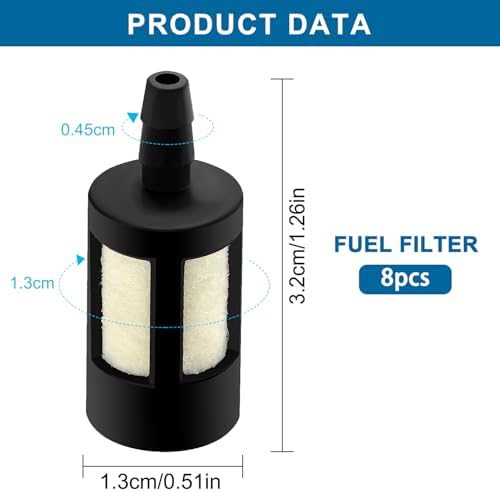 VooGenzek 2 Stück Universal Benzinfilter Kit für Freischneider, Trimmer und Mäher – Robuste Kraftstoffleitung mit Dichtu