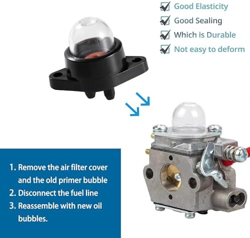 VooGenzek 2 Stück Universal Benzinfilter Kit für Freischneider, Trimmer und Mäher – Robuste Kraftstoffleitung mit Dichtu