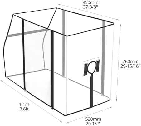 QWORK® Universal Bollerwagen Regenschutz – Transparentes Regenverdeck mit Reißverschluss für Outdoor-Aktivitäten