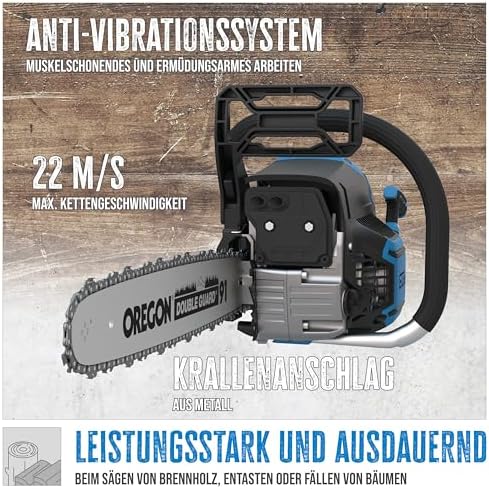 Güde Benzin-Kettensäge KS 400-38 - Leistungsstarker 36 cm Schneidkraft für die Holzbearbeitung im Garten