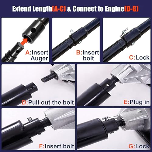 Erdbohrer von – 120mm Gartenbohrer mit Sicherungsbolzen für effiziente Aushubarbeiten