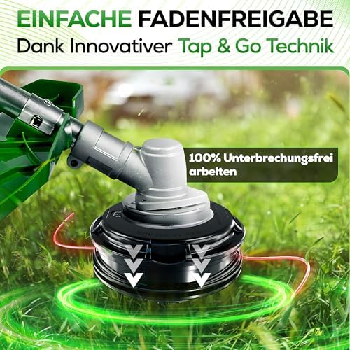 Fadenkopf für Motorsense von – Effizientes Mähvergnügen mit Tap & Go für perfekte Rasenpflege!