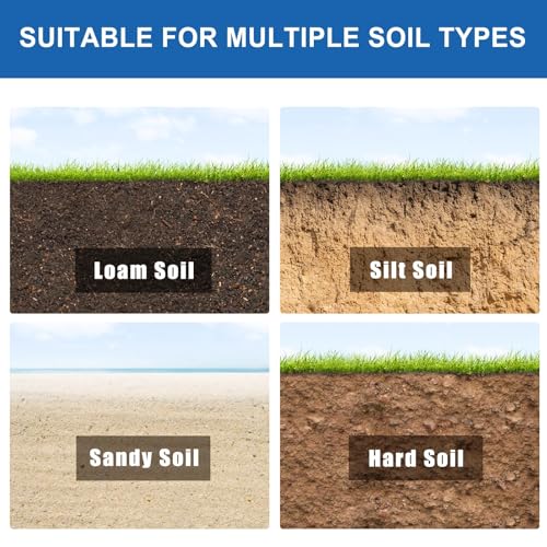 BeneLabel 2er Set Gartenbohrer für Pfostenlöcher - Spiraldurchmesser 23x4,1cm & 31x7,6cm, ideal für Blumenzwiebeln und Z