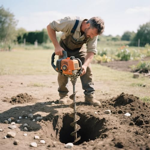 Erdbohrer von – 120mm Gartenbohrer mit Sicherungsbolzen für effiziente Aushubarbeiten