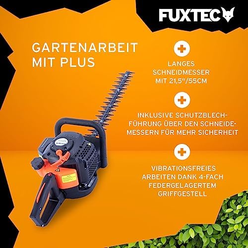 Fuxtec Benzin Heckenschere FX-MH126 - 60 cm Schwert, 2-Takt Motor, verstellbarer Griff für präzise Gartenpflege
