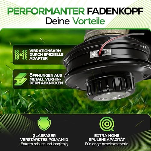 Fadenkopf für Motorsense von – Effizientes Mähvergnügen mit Tap & Go für perfekte Rasenpflege!