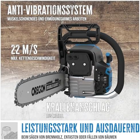 Güde Benzin-Kettensäge KS 400-38 - Leistungsstarker 36 cm Schneidkraft für die Holzbearbeitung im Garten