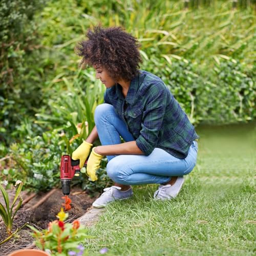 BeneLabel 2er Set Gartenbohrer für Pfostenlöcher - Spiraldurchmesser 23x4,1cm & 31x7,6cm, ideal für Blumenzwiebeln und Z