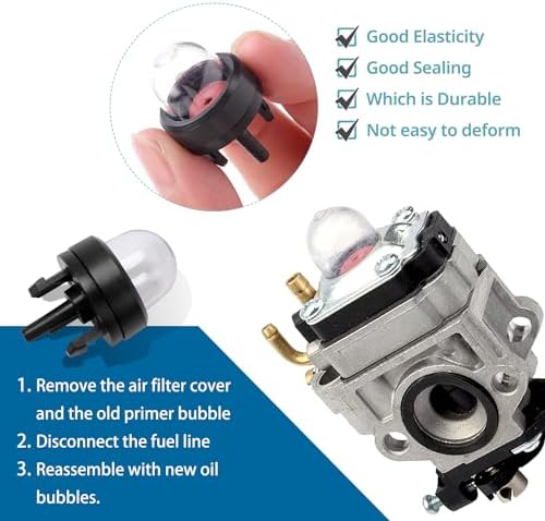 VooGenzek 2 Stück Universal Benzinfilter Kit für Freischneider, Trimmer und Mäher – Robuste Kraftstoffleitung mit Dichtu