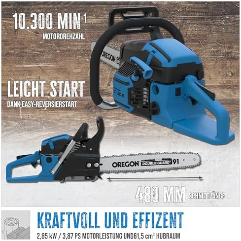 Güde Benzin-Kettensäge KS 400-38 - Leistungsstarker 36 cm Schneidkraft für die Holzbearbeitung im Garten