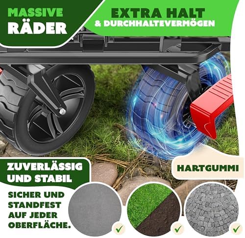 KESSER® Bollerwagen GT9000 faltbar mit Dach | 150kg belastbar, Hartgummi-Räder, ideal für Ausflüge
