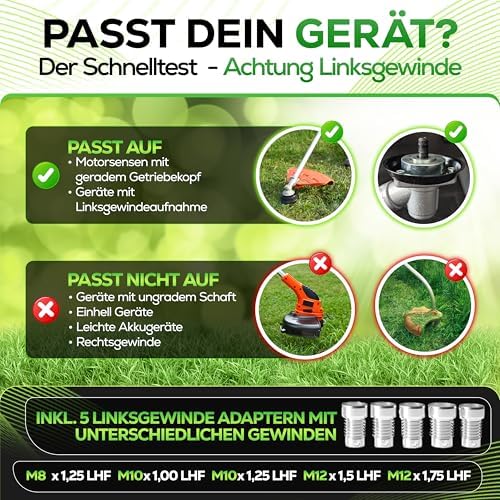 Fadenkopf für Motorsense von – Effizientes Mähvergnügen mit Tap & Go für perfekte Rasenpflege!