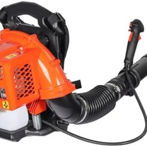 Wiltec 1,7 PS Rückenlaubbläser – leistungsstarker benzinbetriebener Laubbläser für einhändige Bedienung im Garten!